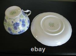 Shelley Henley Purple Pansy Chintz Tea Cup And Saucer