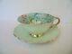 Shelley Melody Chintz Oleander Cup & Saucer Mint Green