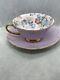 Shelley Marguerite Chintz Lavender Oleander Shaped Tea Cup And Saucer