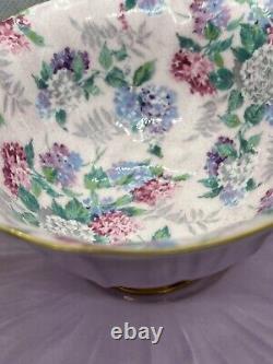 Shelley Marguerite Chintz Lavender Oleander Shaped Tea Cup and Saucer