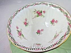 Shelley Minty Green Oleander BRIDAL ROSE Tea Cup and Saucer