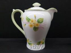 Shelley Primrose 13430 Green Trim Tea Pot Cup Saucer Creamer Sugar 9 England