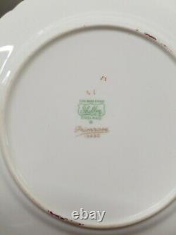 Shelley Primrose 13430 Green Trim Tea Pot Cup Saucer Creamer Sugar 9 England