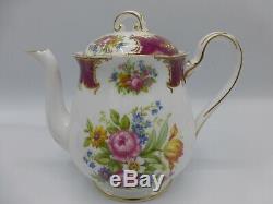 Shelley Red Duchess Tea Set Teapot, Creamer, Sugar, Cups, Saucers, Plates