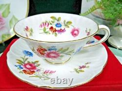Shelley tea cup and saucer OLEANDER shape rose Chantilly floral teacup England