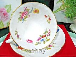 Shelley tea cup and saucer OLEANDER shape rose Chantilly floral teacup England