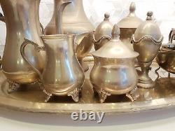 Silver Tea Set Tea & Coffee Pots, Jug, Milk Jug, Sugar Bowl, 2 Egg Cups etc