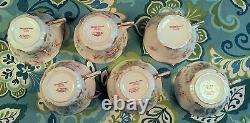 Six Theodore Haviland Limoges Teacups and Saucers