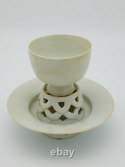 Song Dynasty Hu Tian Yao Carved Teacup with Saucer