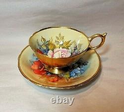 Spectacular Rare Aynsley Bailey Signed Tea Cup And Saucer