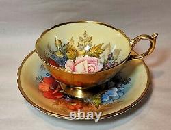 Spectacular Rare Aynsley Bailey Signed Tea Cup And Saucer