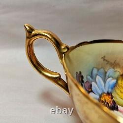 Spectacular Rare Aynsley Bailey Signed Tea Cup And Saucer