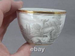 Spode Pattern 557 Bat Print Tea Cup Coffee Can & Saucer Trio Circa 1805-1810 E