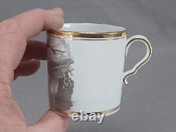 Spode Pattern 557 Bat Print Tea Cup Coffee Can & Saucer Trio Circa 1805-1810 E