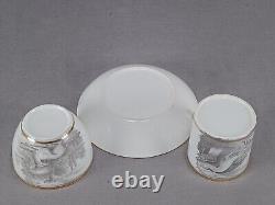 Spode Pattern 557 Bat Print Tea Cup Coffee Can & Saucer Trio Circa 1805-1810 E