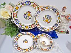 Star Paragon 1918 tea cup and saucer trio plates Boston pattern painted teacup