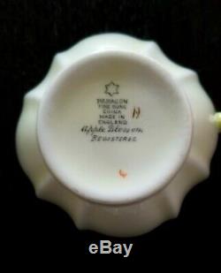 Star Paragon Apple Blossom Pansy Flower Handle Tea Cup And Saucer