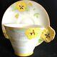 Star Paragon Flower Handle Pansy Tea Cup And Saucer