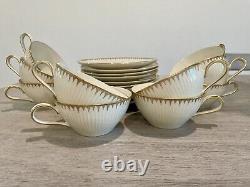 Stunning Thomas Rosenthal Elegant Gold Band Tea Cup/Saucer Set Of 20