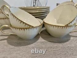 Stunning Thomas Rosenthal Elegant Gold Band Tea Cup/Saucer Set Of 20
