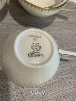 Stunning Thomas Rosenthal Elegant Gold Band Tea Cup/Saucer Set Of 20