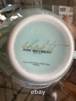 Stunning blue Kim Seybert teacups tea cups & vtg matching saucers. Set of 4 or 8