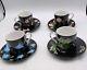 Tiffany & Co. Rare Mrs. Delaney's Demitasse Tea Cup & Saucer. 4 Sets. Stunning