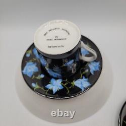 TIFFANY & CO. Rare Mrs. Delaney's Demitasse Tea Cup & Saucer. 4 Sets. Stunning