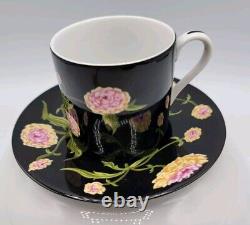 TIFFANY & CO. Rare Mrs. Delaney's Demitasse Tea Cup & Saucer. 4 Sets. Stunning