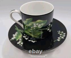 TIFFANY & CO. Rare Mrs. Delaney's Demitasse Tea Cup & Saucer. 4 Sets. Stunning