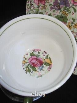 TST Grapes & Roses Chintz Antique Tea Cup Saucer Dessert Plate