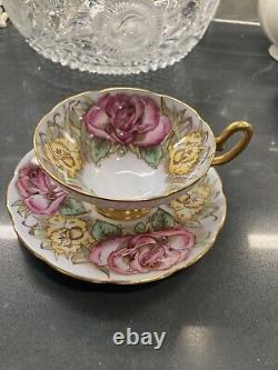 Taylor & Kent Cabbage Roses Teacup and Saucer Set