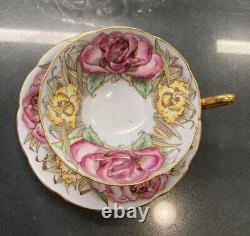 Taylor & Kent Cabbage Roses Teacup and Saucer Set