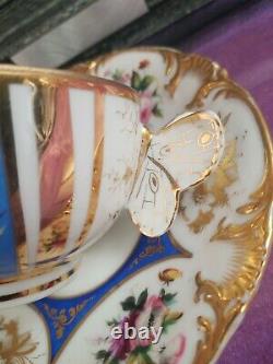 Tea Cup, Butterfly Handle, Antique Old Paris