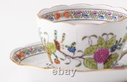 Tea Cup & Saucer Indian Basket Multicolor Herend Fine china Multicolor