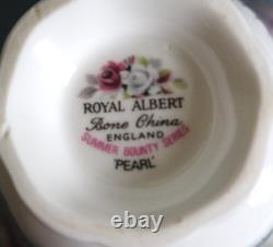 Tea Cup Saucer Royal Albert Summer Bounty Pearl Bone China England