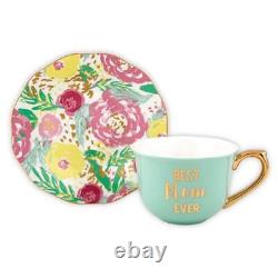 Tea Cup & Saucer Set Mothers Day Size 5 oz Pack of 6