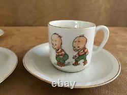 Tea cups 1920s antique children Germany katzenjammer kids tiny todkins 1321 set