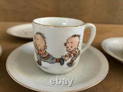 Tea cups 1920s antique children Germany katzenjammer kids tiny todkins 1321 set