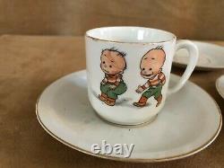 Tea cups 1920s antique children Germany katzenjammer kids tiny todkins 1321 set