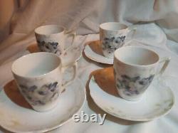 Teacup set (4) pre WW2 antique vintage from Germany