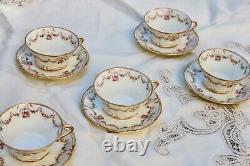 Theodore Haviland Tea Cup(s) & Saucer(s) Pink Roses/ribbons Schleiger 597