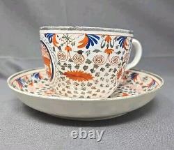 Thomas Wolfe Factory Z Cup & Saucer Pattern N106, Crazy Cow c. 1810 England