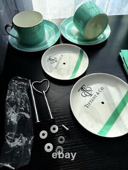 Tiffany & Co. Coffee and Tea Set with Dessert Stand, Iconic Blue Gift Package