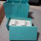 Tiffany Cup & Saucer Tea Cup Pair Set White Blue Color Tableware Japan New