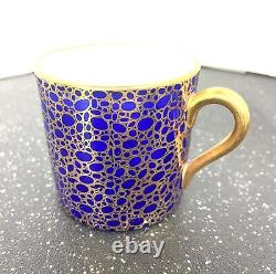 Tiffany&co Cup & Saucer Cobalt &gold Porcelain Teacup