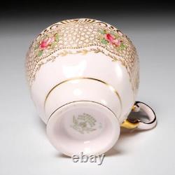 Tuscan Fine English Bone China Pink Gold Lace Floral Chintz Tea Cup Saucer Lot A