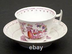 VIGNETTE Antique SOFT PASTE Porcelain LUSTRE WARE Tea Cup with TEA BOWL SAUCER