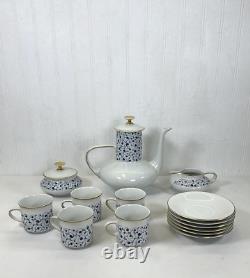 VINTAGE Freiberg Porcelain Tea Cup Set Blue & White