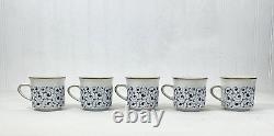 VINTAGE Freiberg Porcelain Tea Cup Set Blue & White